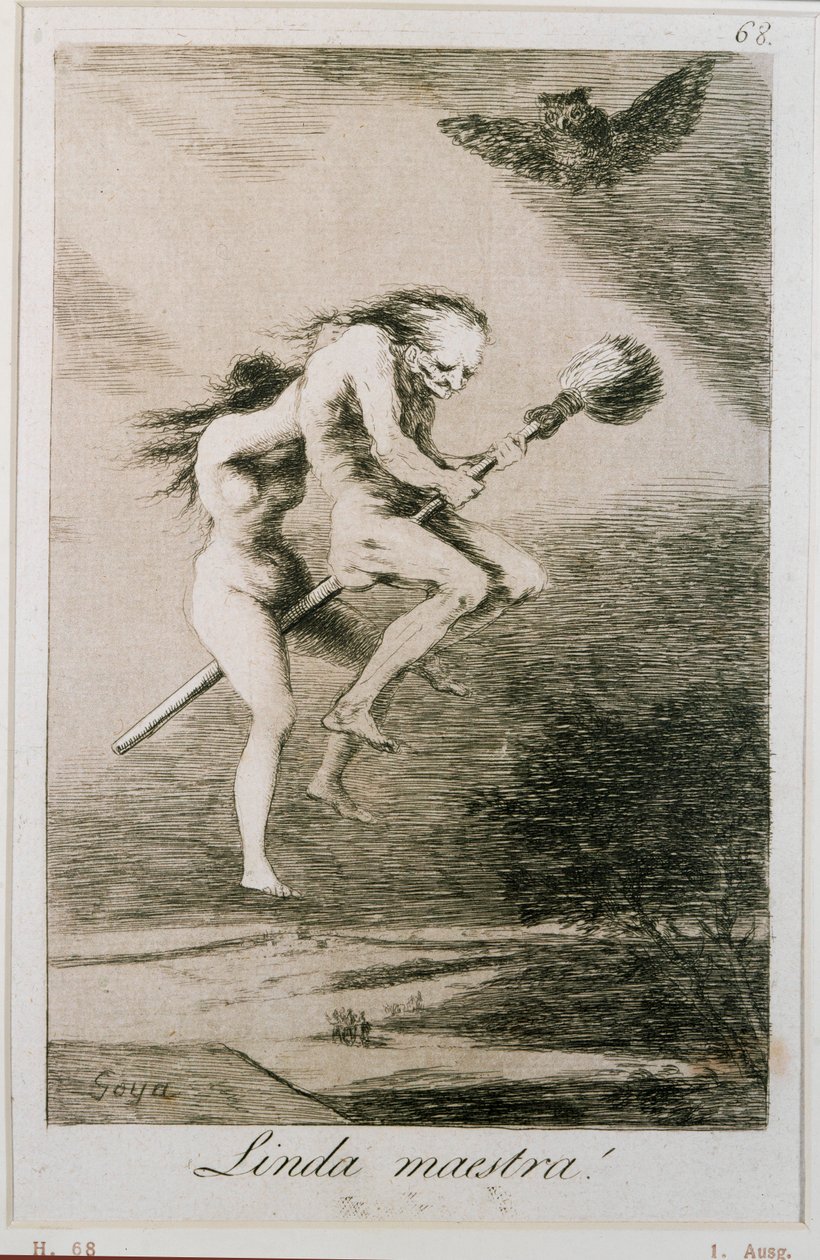 Linda maestra - Lempeä rakastajatar, etsaus nro ... (etsaus) tekijältä Francisco Jose de Goya y Lucientes