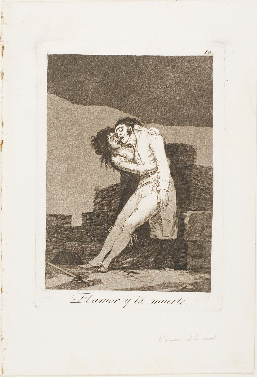 Rakkaus ja kuolema, levy kymmenen Los Caprichosista tekijältä Francisco Jose de Goya y Lucientes