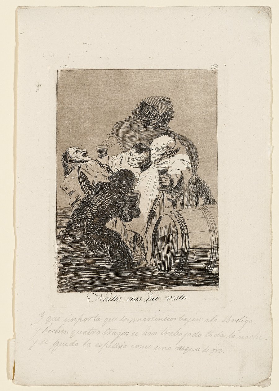Kukaan ei ole nähnyt meitä, levy "Los Caprichosista", 1799 tekijältä Francisco de Goya