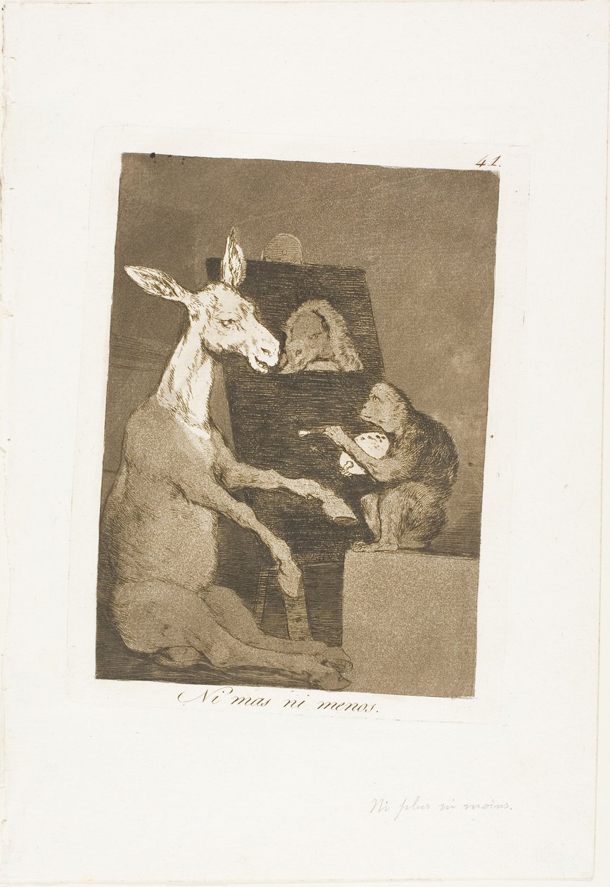 Ei enempää eikä vähempää, levy 41 Los Caprichosista tekijältä Francisco Jose de Goya y Lucientes