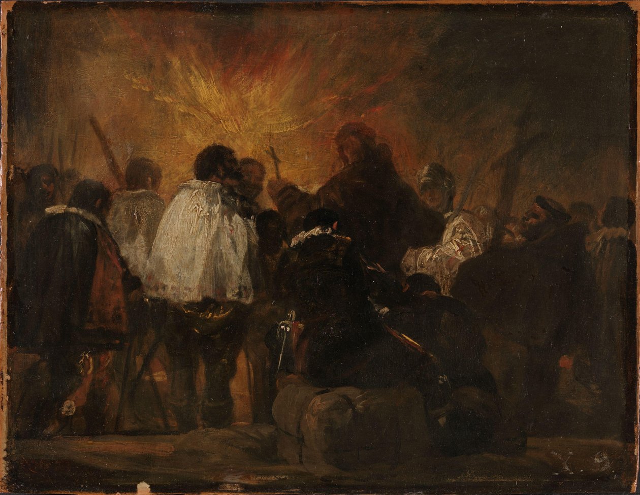 Yökohtaus inkvisitiosta, n. 1810 (öljy puulle) tekijältä Francisco Jose de Goya y Lucientes