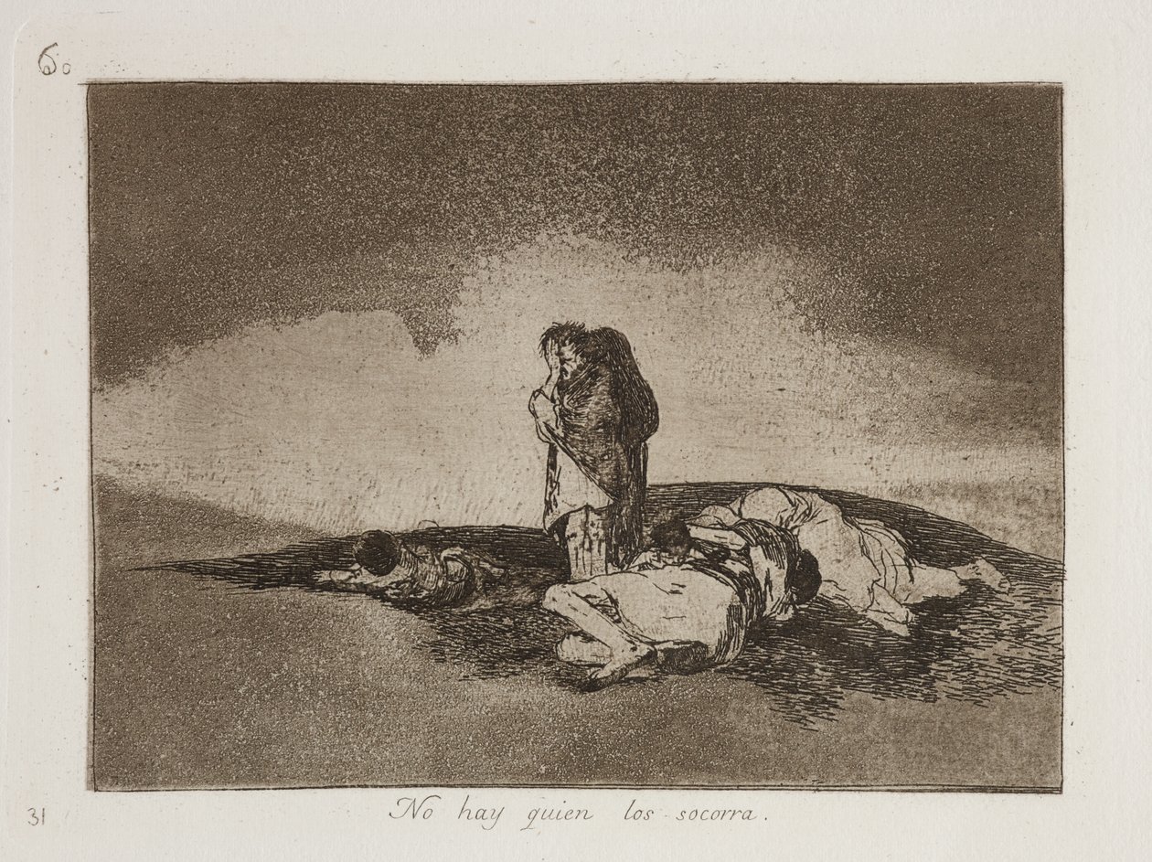 No Hay Quien Los Socorra (ei ole ketään auttamaan heitä) tekijältä Francisco Jose de Goya y Lucientes