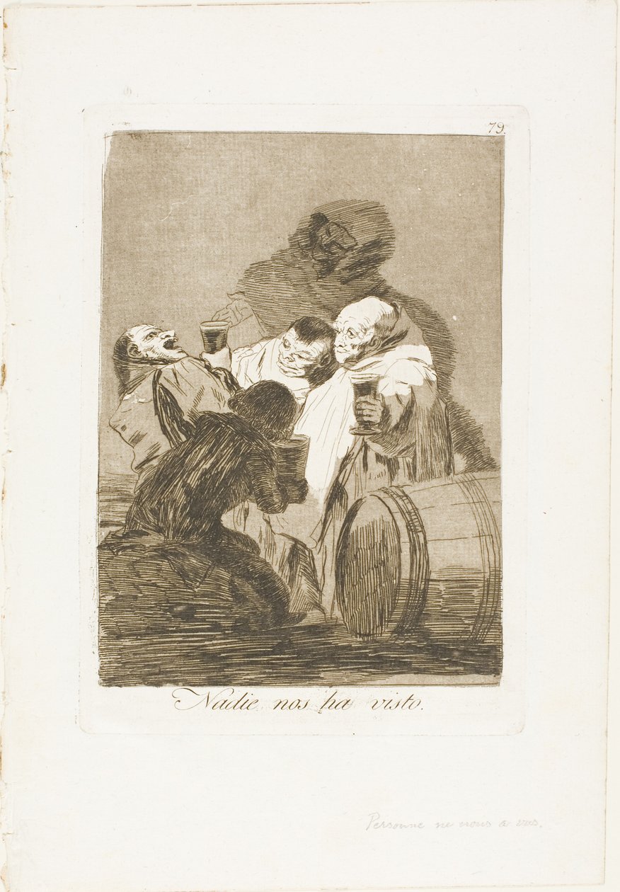 Kukaan ei ole nähnyt meitä, levy 79 Los Caprichosista tekijältä Francisco Jose de Goya y Lucientes