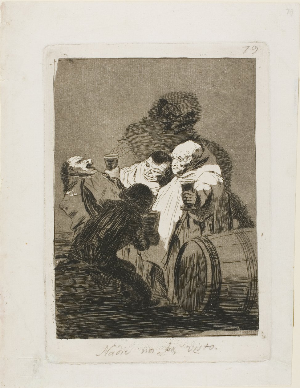 Kukaan ei ole nähnyt meitä, levy 79 Los Caprichosista tekijältä Francisco Jose de Goya y Lucientes