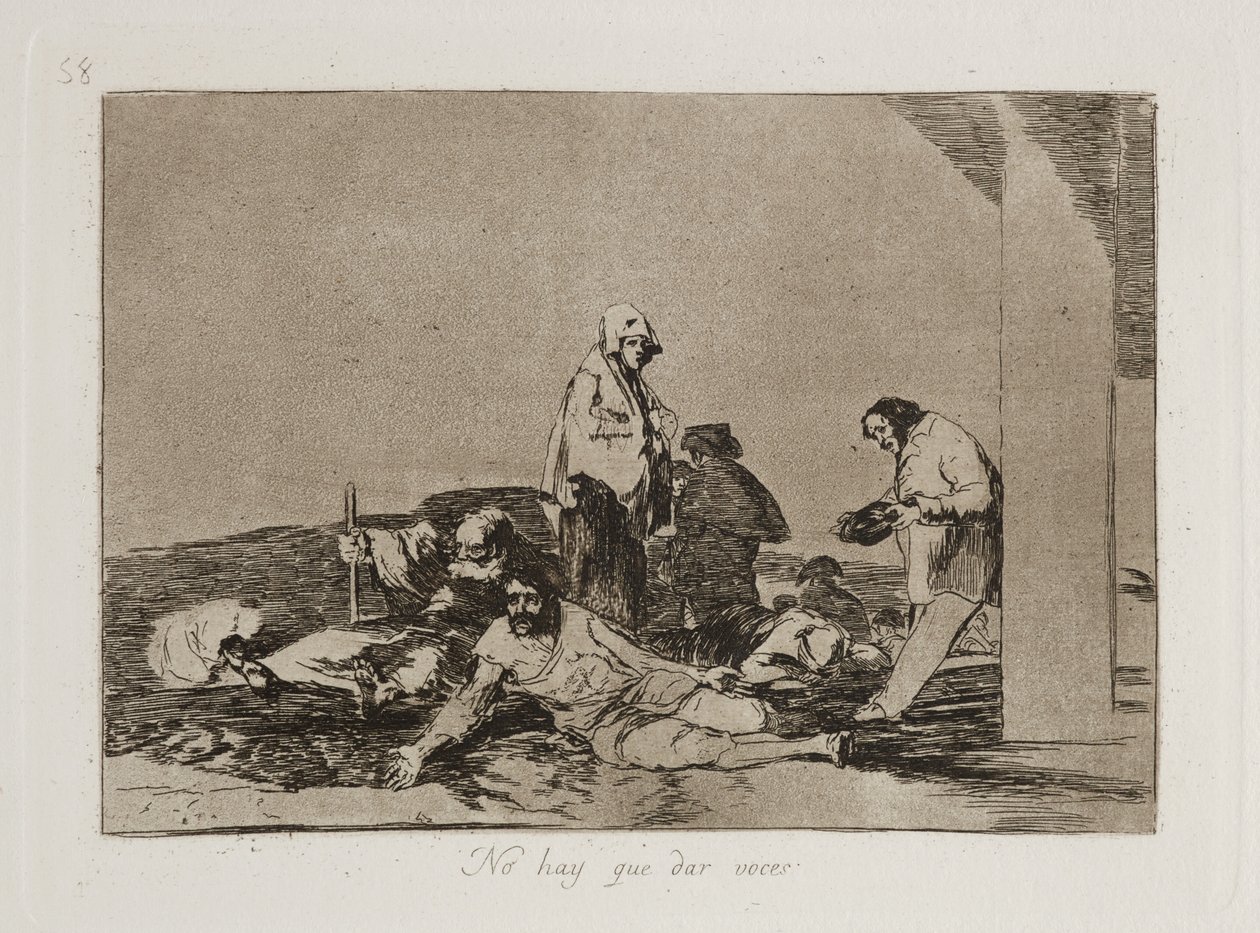 No hay que dar voces (Turha itkeä) tekijältä Francisco Jose de Goya y Lucientes