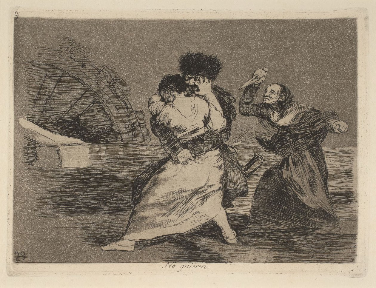 No quieren (He eivät pidä siitä) tekijältä Francisco Jose de Goya y Lucientes
