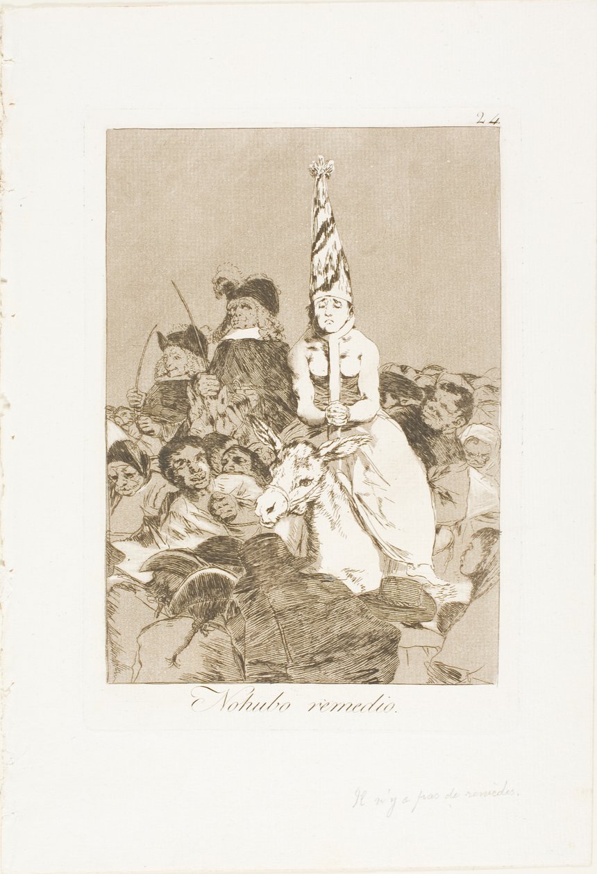 Sille ei voitu tehdä mitään, levy 24 Los Caprichosista tekijältä Francisco Jose de Goya y Lucientes