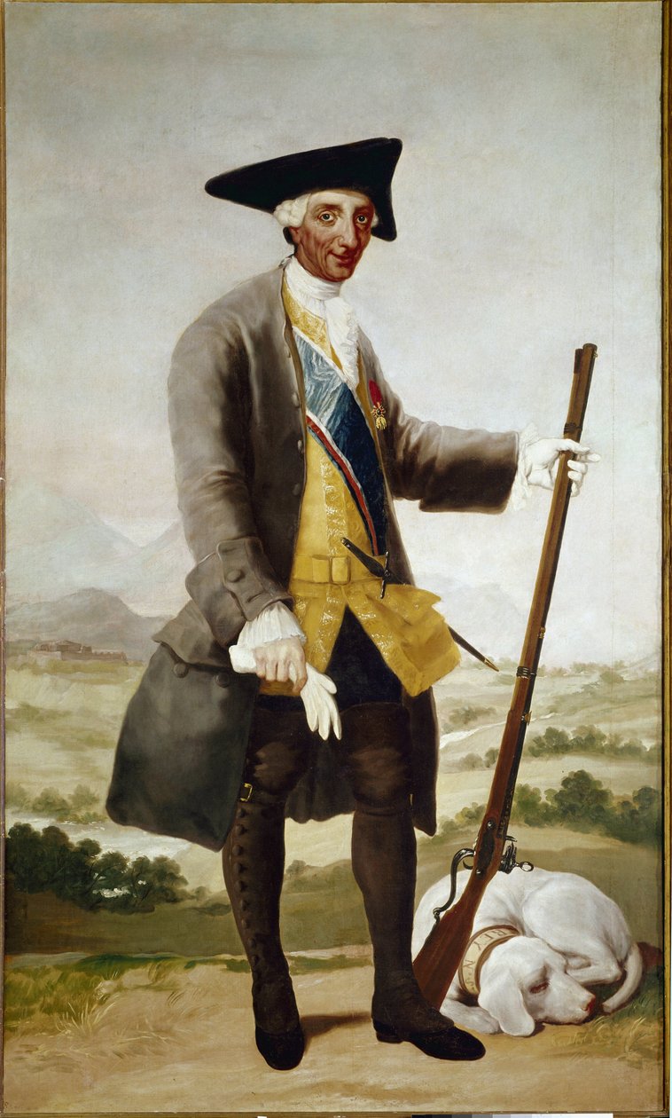 Kaarle III:n ja Hunterin muotokuva. (öljy kankaalle tekijältä Francisco de Goya