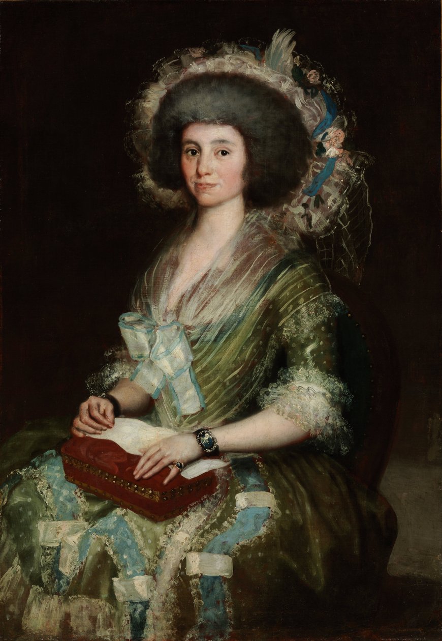 Cean Bermudezin vaimon Dona Manuela Camasin muotokuva - Francisco de Goyan (1746-1828) maalaus - 1795 - Öljy kankaalle - 121x84,5 - Szepmuveszeti-museo, Budapest tekijältä Francisco de Goya