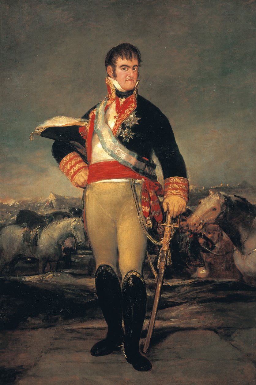 Ferdinand VII:n muotokuva (San Lorenzo de El Escorial tekijältä Francisco Jose de Goya y Lucientes