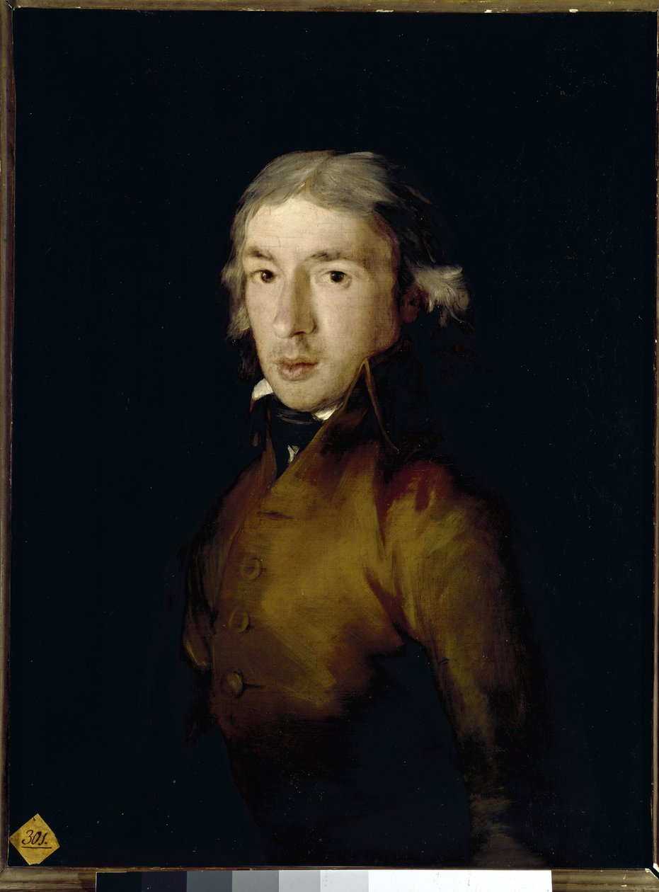 Espanjalaisen runoilijan ja näytelmäkirjailijan Leandro Fernandez de Moratinin muotokuva. (öljy kankaalle tekijältä Francisco de Goya