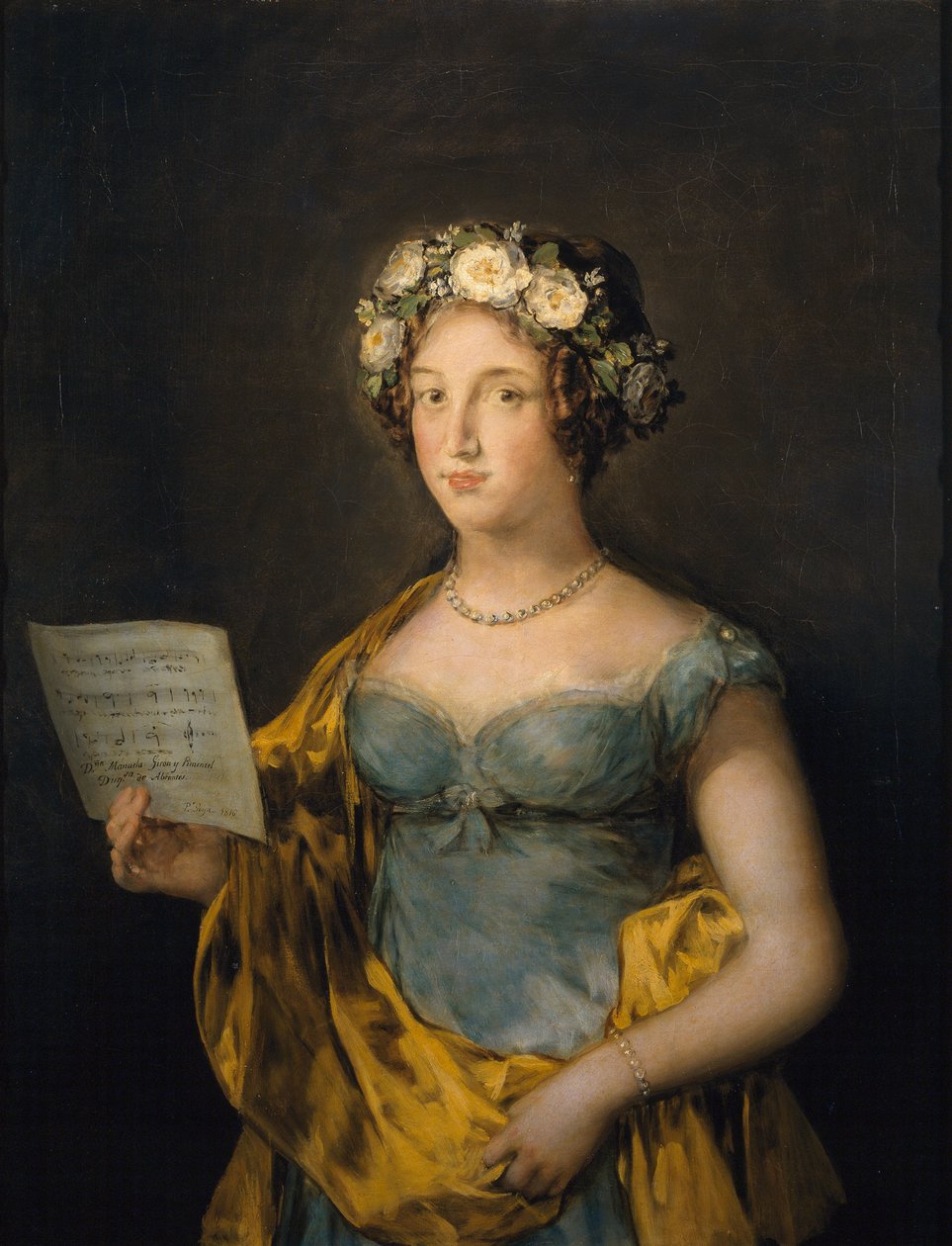 Francisco de Goyan (1746-1828) Abrantesin herttuattaren Manuela Tellez Giron y Pimentelin (1794-1838) muotokuva tekijältä Francisco de Goya