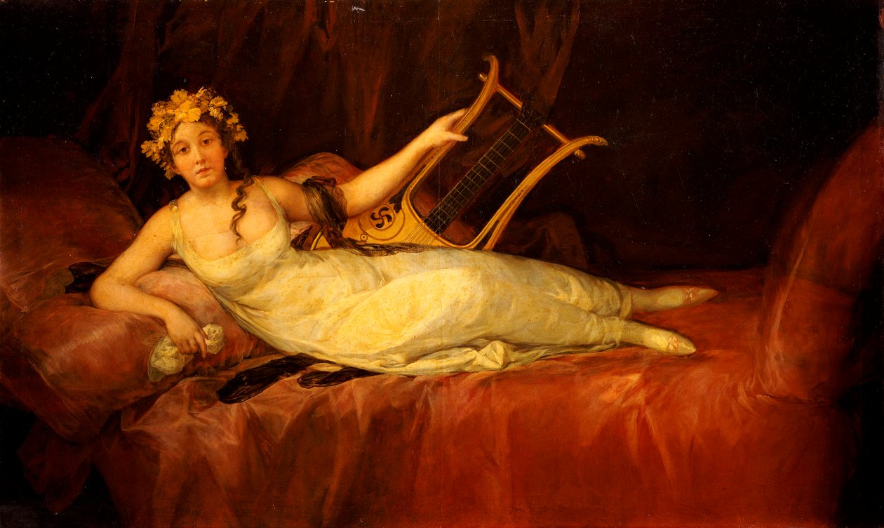 Muotokuva 10. Marquesa de Santa Cruzista museona, Euterpe, 1805 tekijältä Francisco de Goya