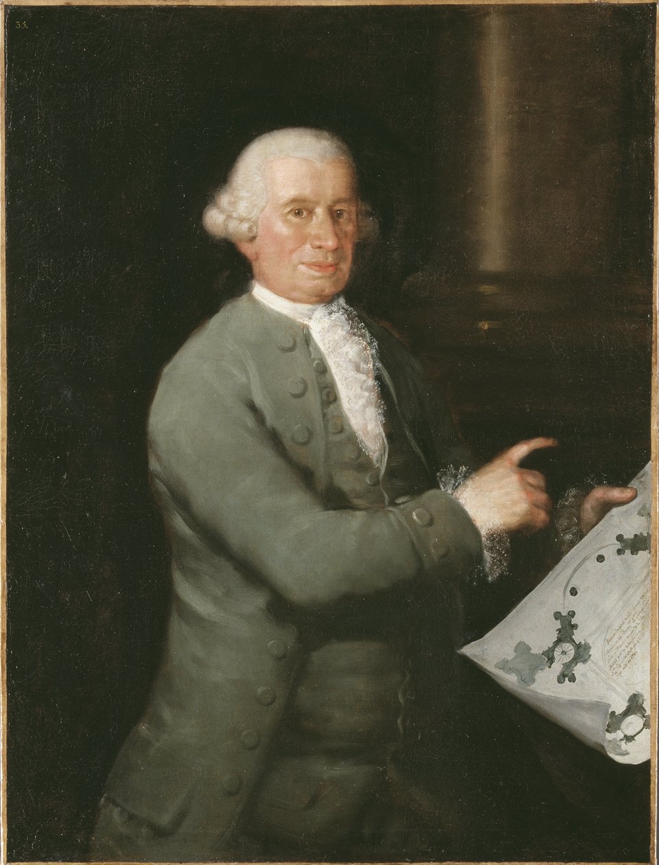 Arkkitehti Ventura Rodriguezin (1717-1785) muotokuva, kirjoittanut Goya, Francisco, de (1746-1828). Öljy kankaalle tekijältä Francisco de Goya