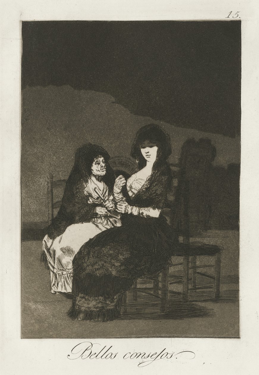 Kauniita opetuksia, 1868 tekijältä Francisco de Goya