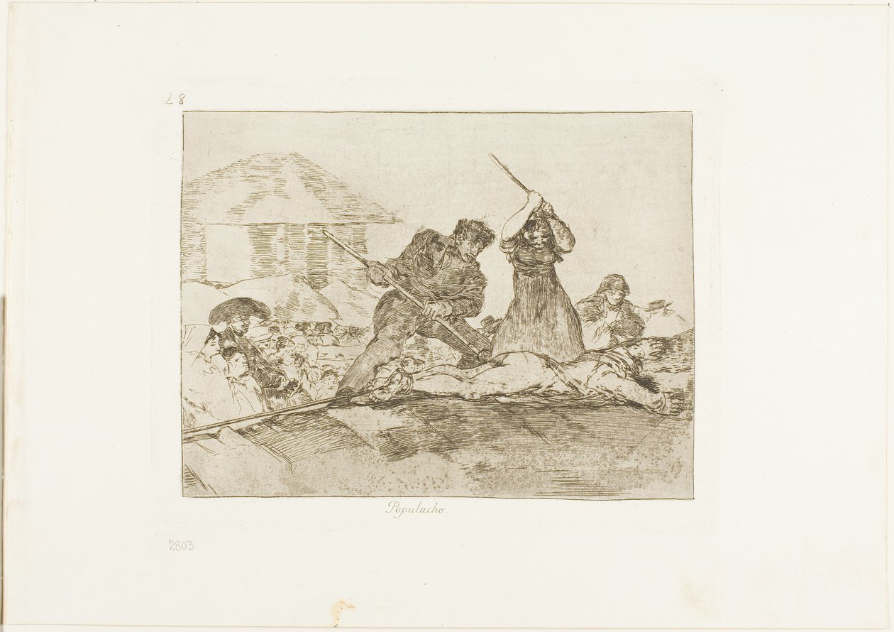 Rabble, levy 28 julkaisusta The Disasters of War tekijältä Francisco Jose de Goya y Lucientes