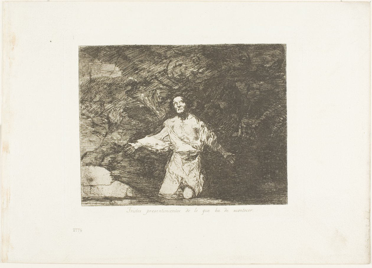Surulliset aavistukset siitä, mitä tulee tapahtumaan, levy yksi The Disasters of Warista tekijältä Francisco Jose de Goya y Lucientes