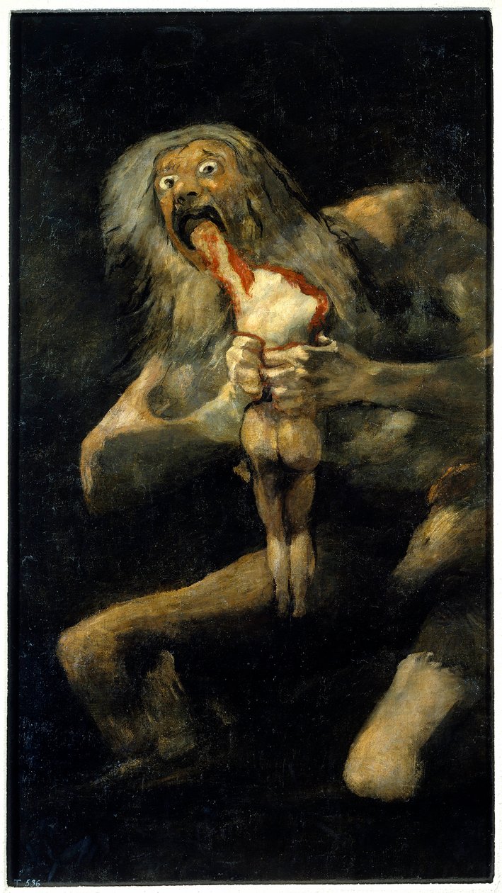 Saturnus syö poikansa tekijältä Francisco Jose de Goya y Lucientes