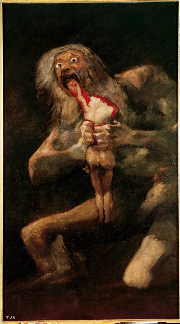Saturnus syö poikansa tekijältä Francisco Jose de Goya y Lucientes