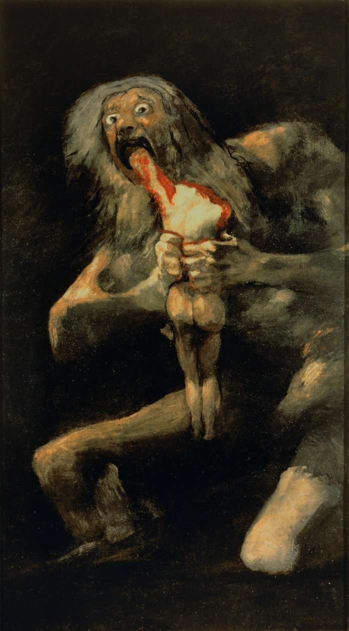 Saturnus syö yhden pojistaan tekijältä Francisco de Goya