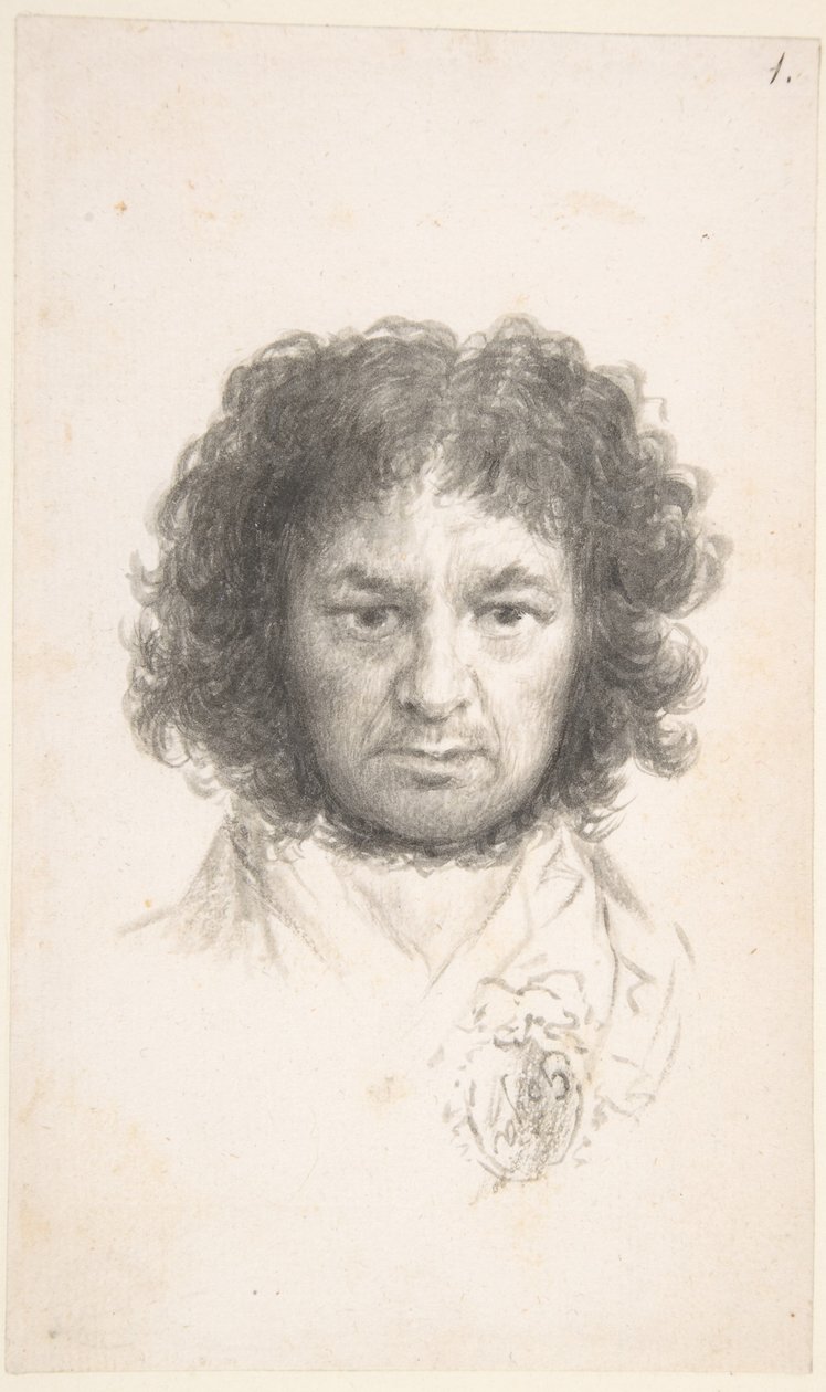 Omakuva, n. 1796 (sivellin ja muste paperille) tekijältä Francisco Jose de Goya y Lucientes