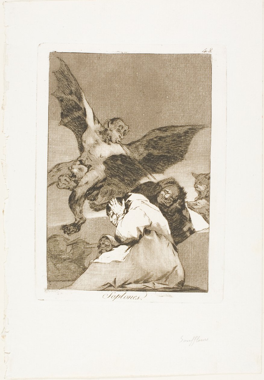 Tale-Bearers - Blasts of Wind, levy 48 Los Caprichosilta tekijältä Francisco Jose de Goya y Lucientes