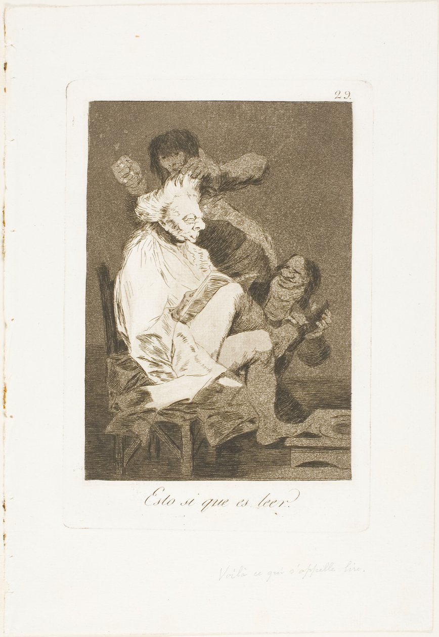 Se on varmasti kyky lukea levy 29 Los Caprichosista tekijältä Francisco Jose de Goya y Lucientes