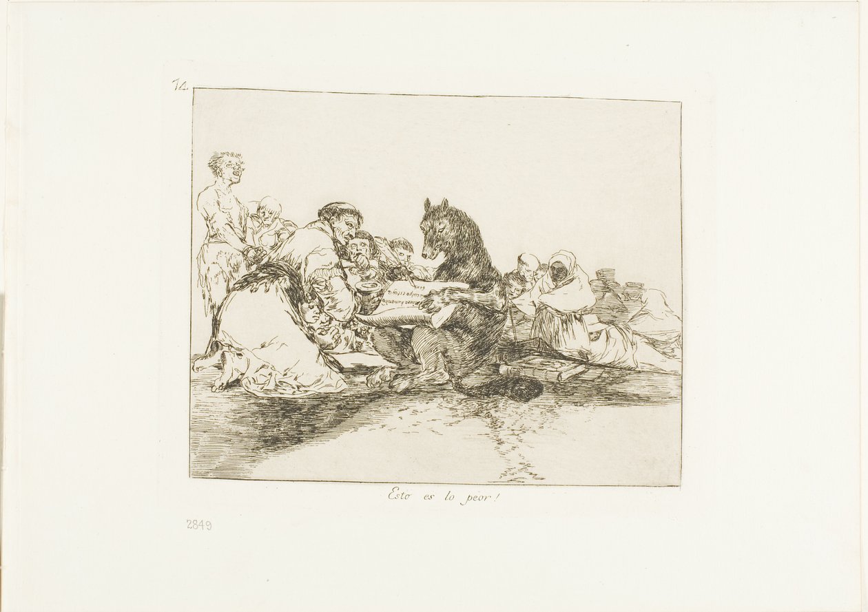 Se on pahin!, Disasters of Warin levy 74 tekijältä Francisco Jose de Goya y Lucientes