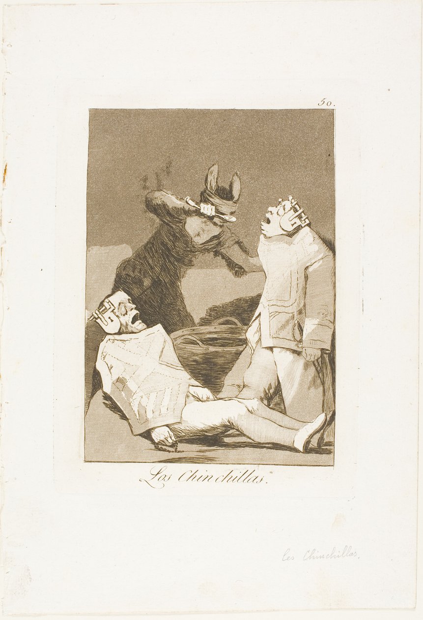 Chinchillat, levy 50 Los Caprichosista tekijältä Francisco Jose de Goya y Lucientes