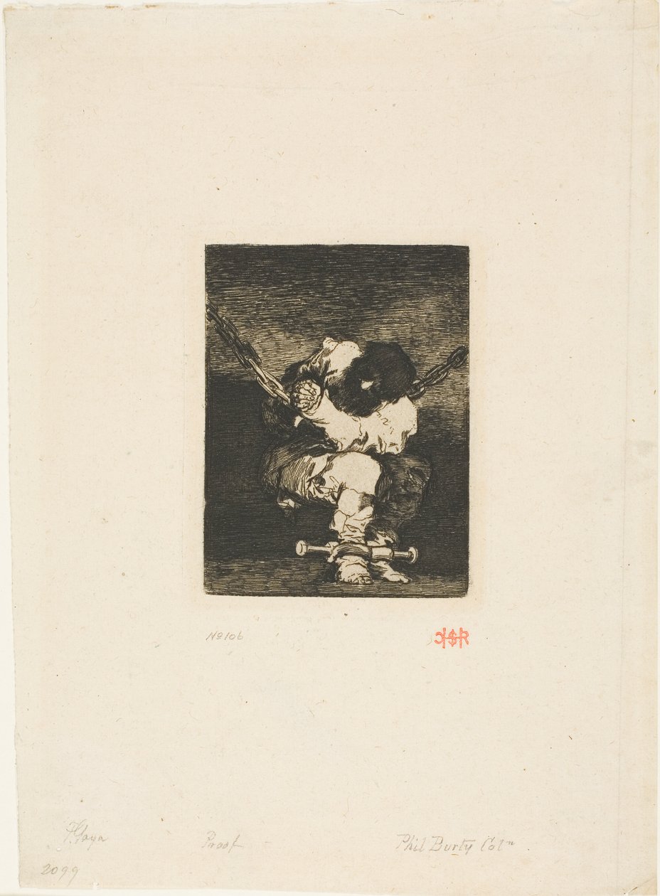 Säilöönotto on yhtä barbaarinen kuin rikos ("Pieni vanki") tekijältä Francisco Jose de Goya y Lucientes