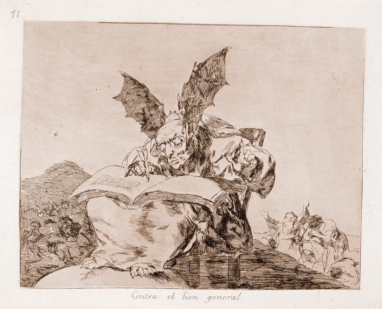 The Disasters of War : Yleistä hyvää vastaan (etsaus valmistelevasta piirustuksesta tekijältä Francisco de Goya