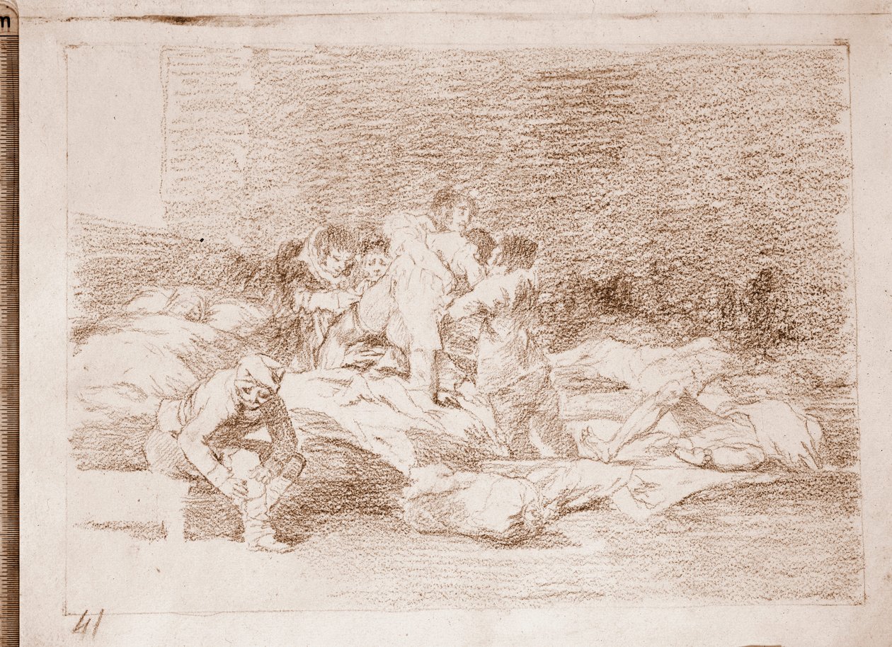 The Disasters of War: Ja he myös (valmistelupiirros tekijältä Francisco de Goya