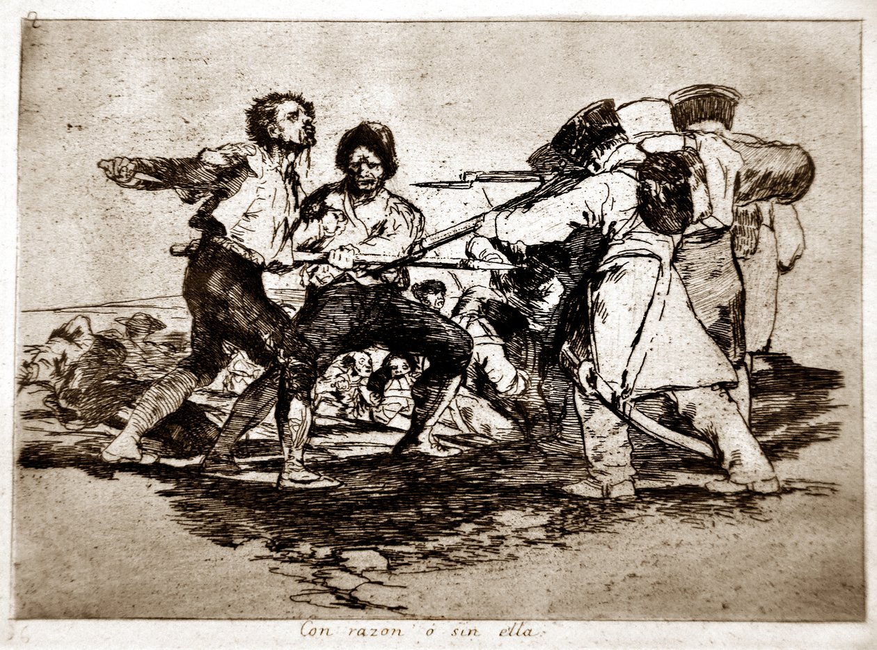 Sodan katastrofit: Con Razon o Sin Ella (Oikein vai väärin) tekijältä Francisco Jose de Goya y Lucientes