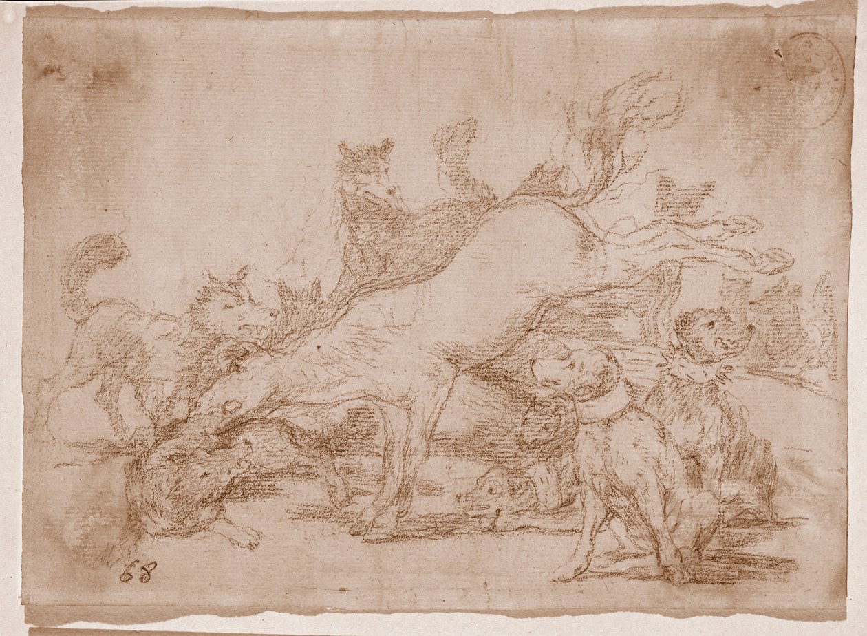 The Disasters of War: Hän puolustaa hyvin (valmistelupiirros tekijältä Francisco de Goya