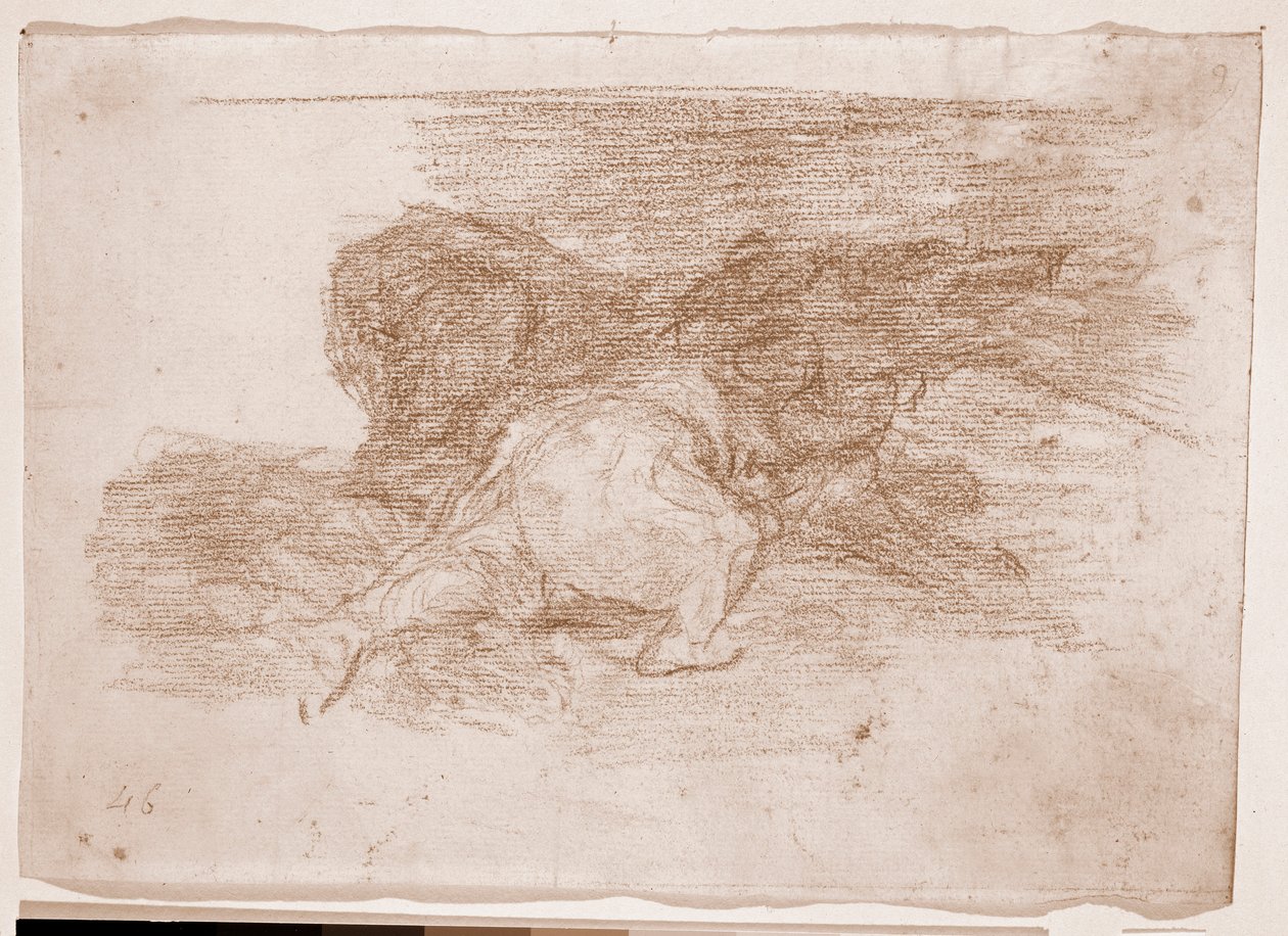 The Disasters of War: Hän saa joitain etuja (valmistelupiirros tekijältä Francisco de Goya