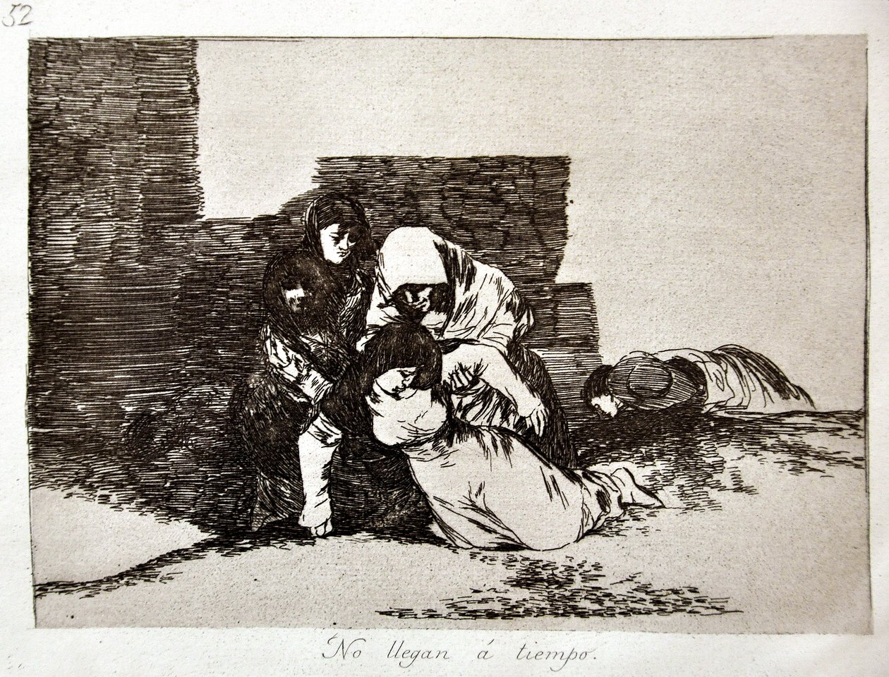 Sodan katastrofit: No Llegan a Tiempo (Ne tulevat liian myöhään) tekijältä Francisco Jose de Goya y Lucientes