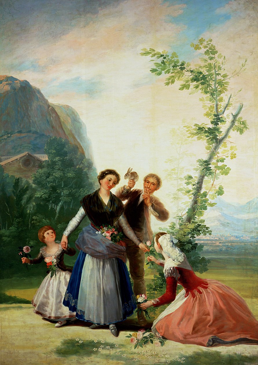 Kukkakaupat tai kevät tekijältä Francisco de Goya