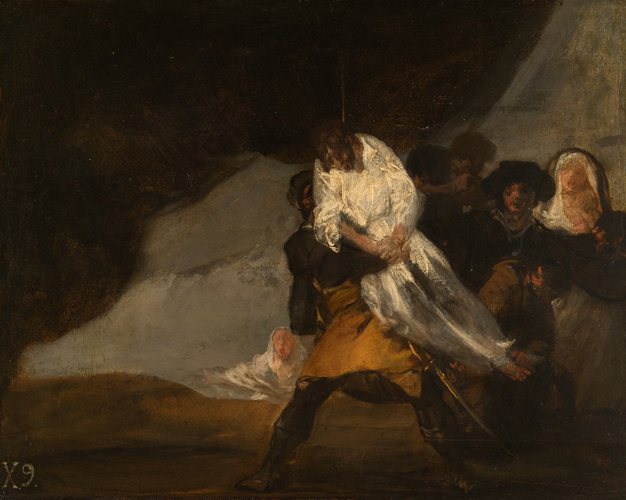 Hirtetty munkki tekijältä Francisco Jose de Goya y Lucientes