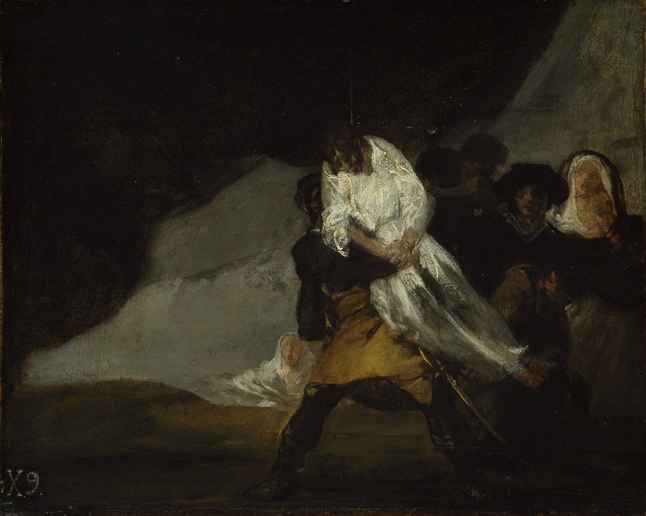 Hirtetty munkki, noin 1810 tekijältä Francisco de Goya