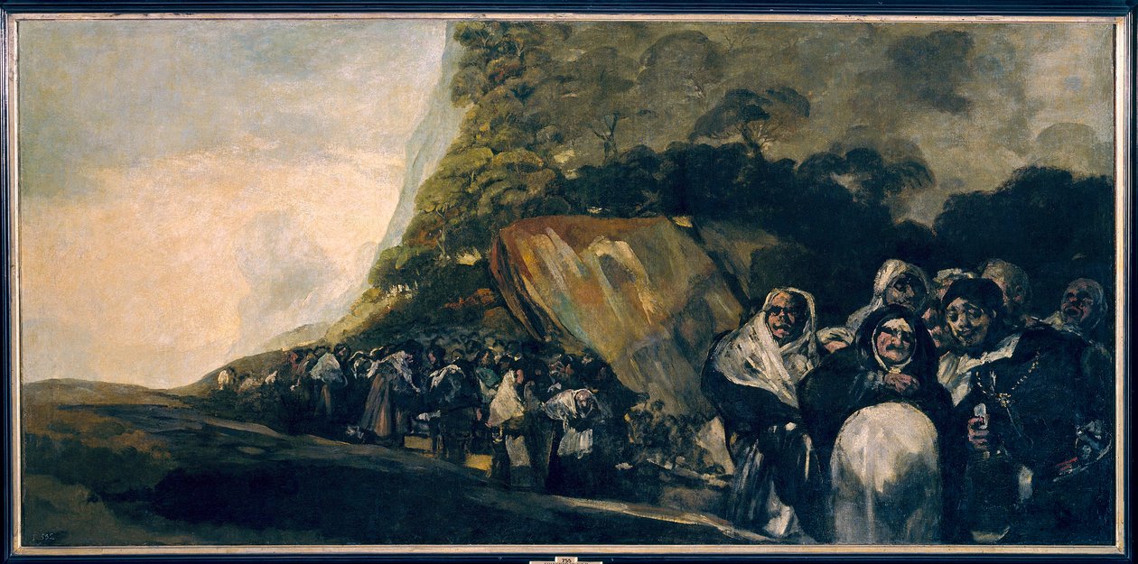 Pyhiinvaelluksen lähde on Francisco de Goyan (1746-1828) 1800-luvun Madridin San Isidro Painting. Meadow Museum tekijältä Francisco de Goya