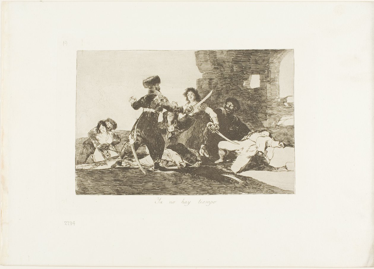 Nyt ei ole aikaa, levy 19 sodan katastrofeista. tekijältä Francisco Jose de Goya y Lucientes