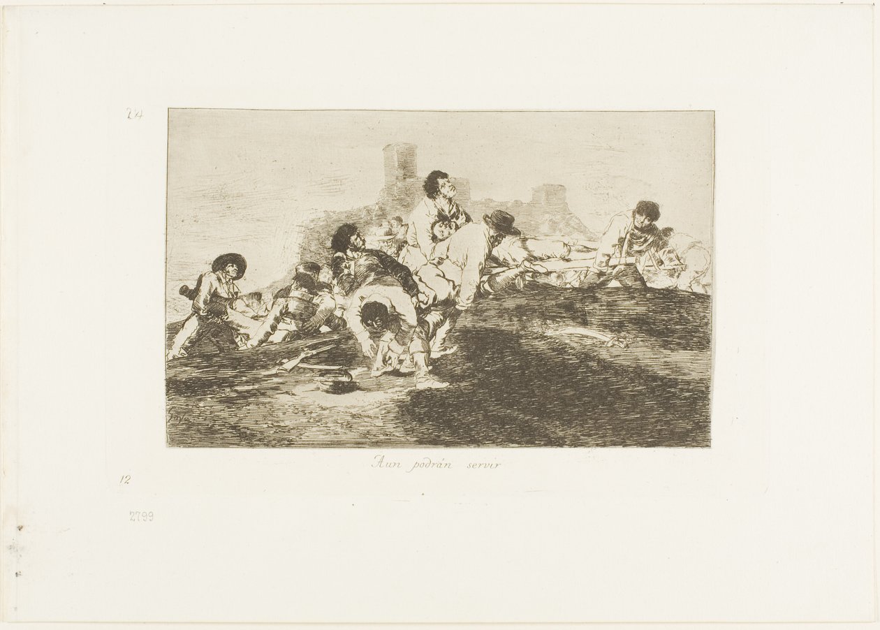 Niistä voi edelleen olla käyttöä, Disasters of Warin levy 24 tekijältä Francisco Jose de Goya y Lucientes