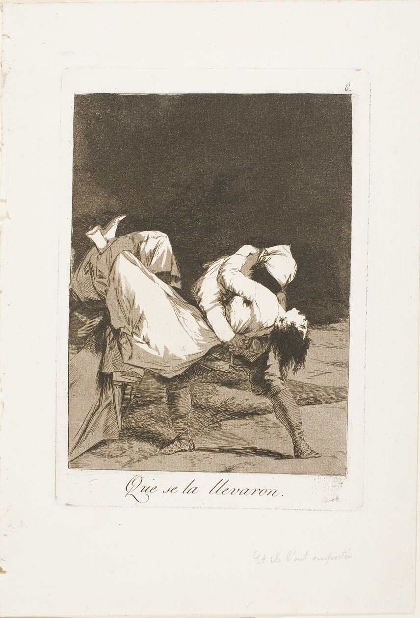 They Carried Her Off!, levy kahdeksan Los Caprichosista tekijältä Francisco Jose de Goya y Lucientes
