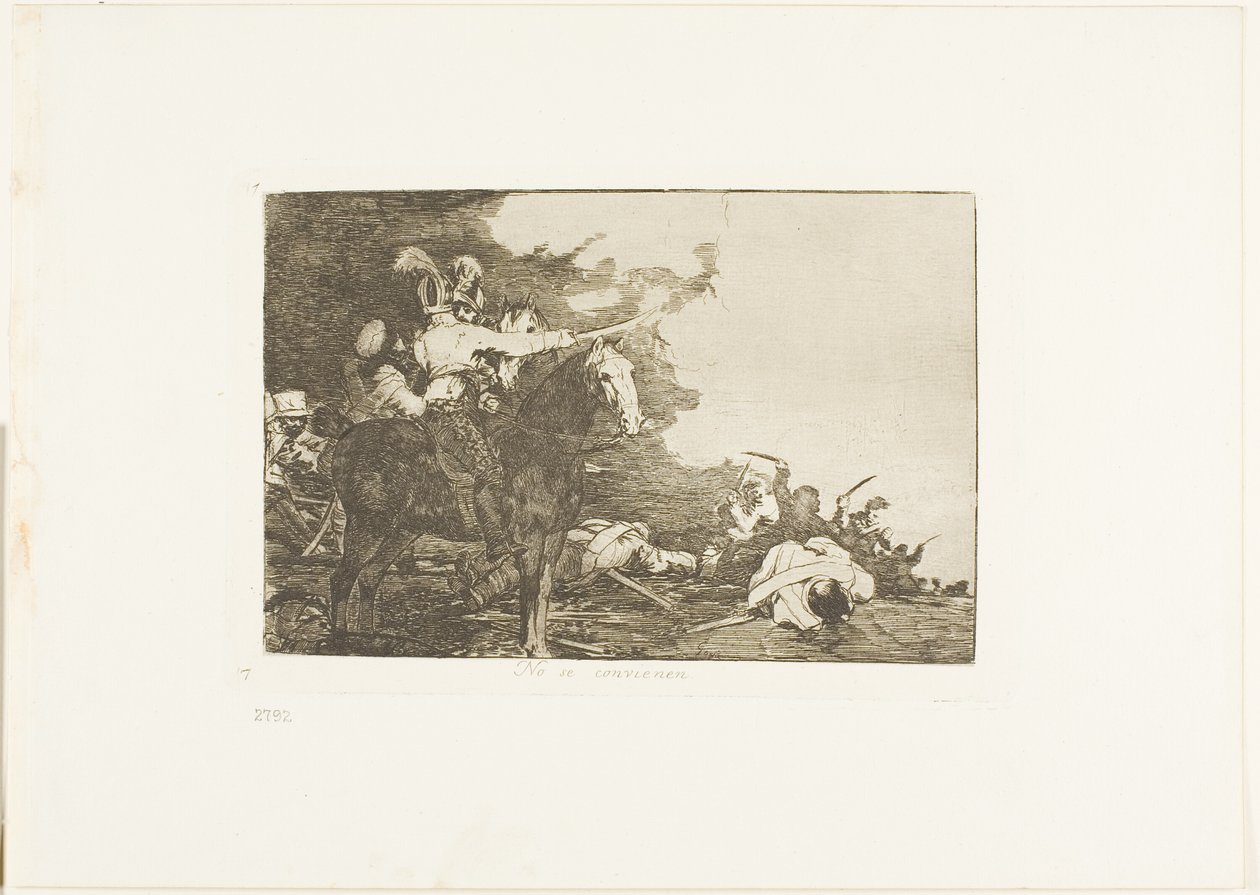 He eivät ole samaa mieltä, levy 17 julkaisusta The Disasters of War tekijältä Francisco Jose de Goya y Lucientes