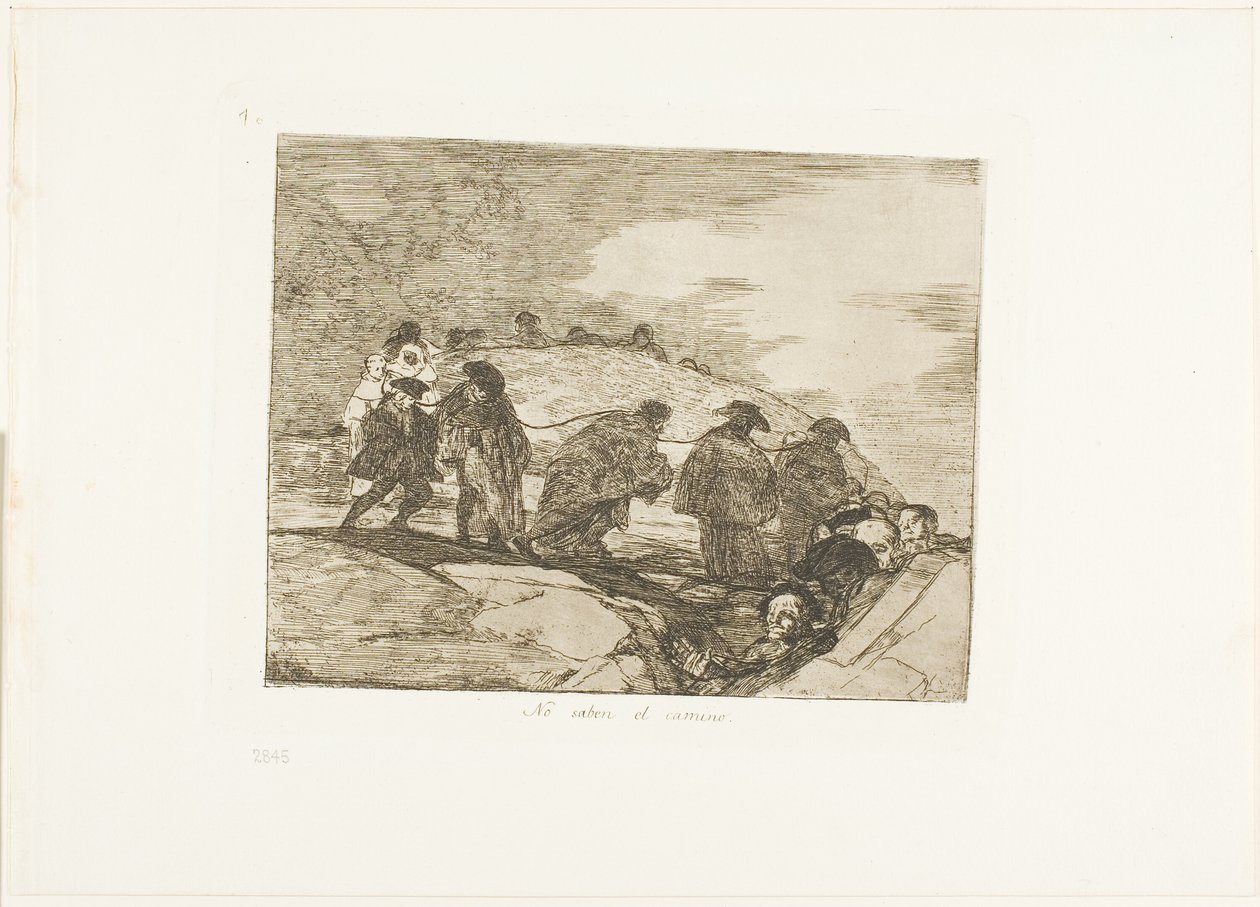 He eivät tiedä tietä, levy 70 julkaisusta The Disasters of War tekijältä Francisco Jose de Goya y Lucientes