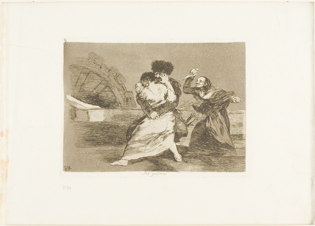 He eivät pidä siitä, levy yhdeksän, Sodan katastrofit -teoksesta tekijältä Francisco Jose de Goya y Lucientes