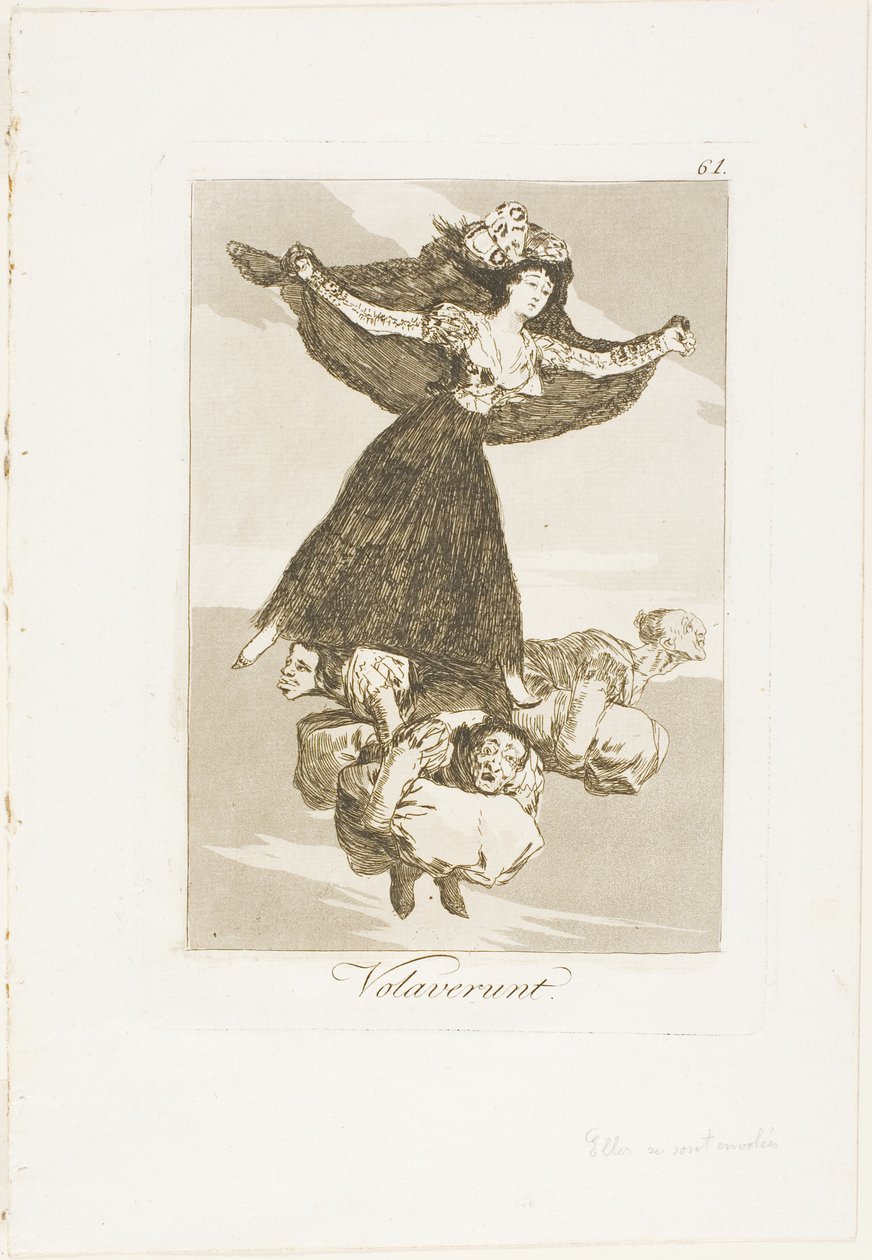 He ovat lentäneet, levy 61, Los Caprichos (Caprices) tekijältä Francisco Jose de Goya y Lucientes