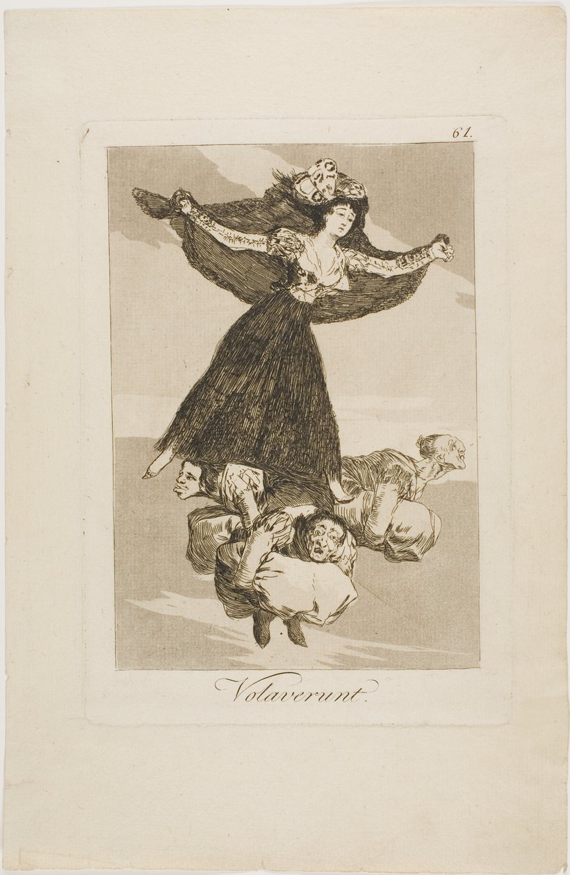 He ovat lentäneet, levy 61 Los Caprichosista tekijältä Francisco Jose de Goya y Lucientes