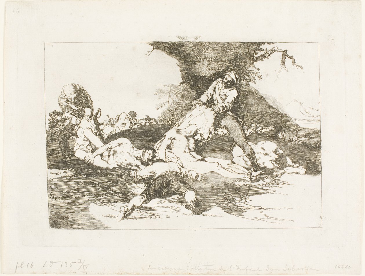 He käyttävät niitä, levy 16 julkaisusta The Disasters of War tekijältä Francisco Jose de Goya y Lucientes
