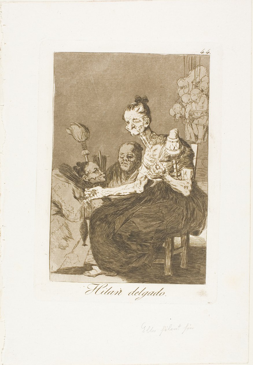 He pyörivät hienosti, levy 44 Los Caprichosista tekijältä Francisco Jose de Goya y Lucientes